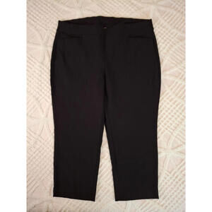 Chicos 3P So Slimming Brigitte Crop Pant Womens 16 Petite Black Stretch Pull On